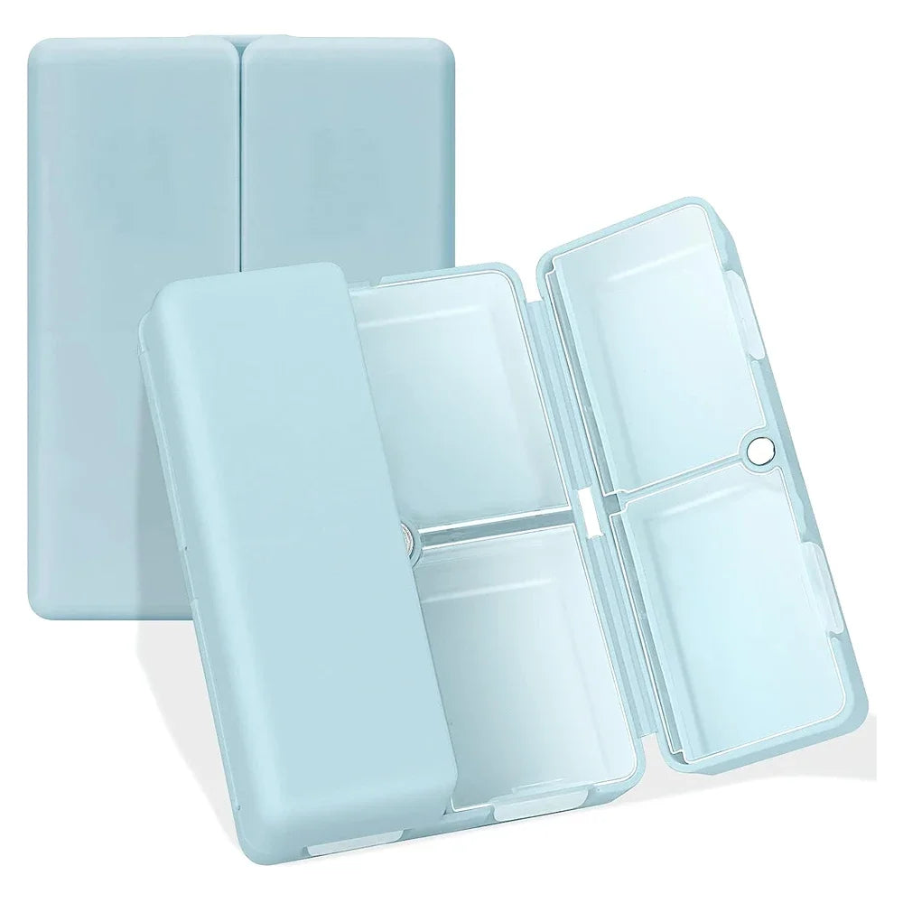 Magnetic Foldable Weekly Pill Organizer - 7-Compartment Portable Pill Case for Vitamins & Medication - Pocket & Purse-Friendly Travel Pill Box