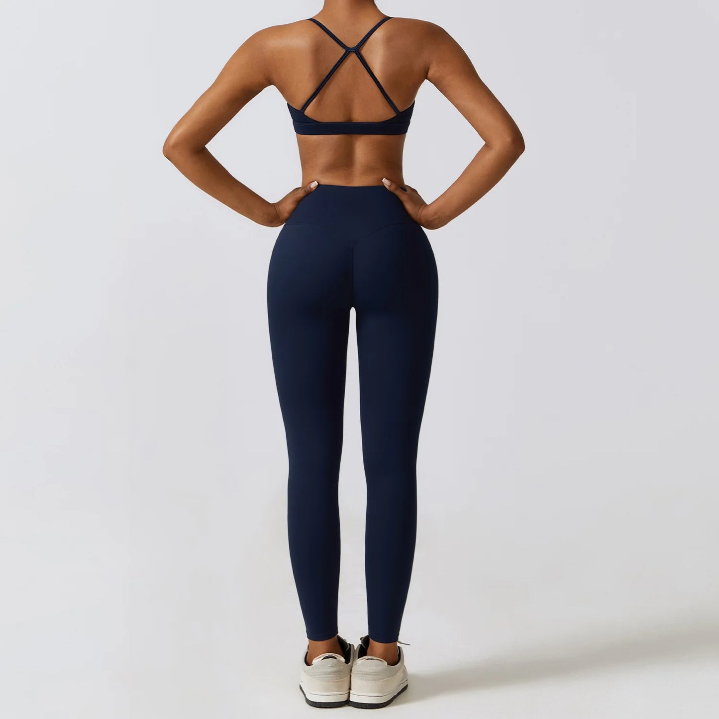 Women 2/3pcs Workout Outfits Yoga Sets High Waist Leggings and Stretch Sports Bra