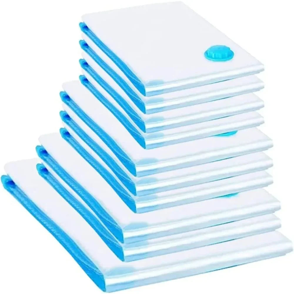 1/3/5pcs Travel Vacuum Storage Bags - Compression Organizer for Clothes, Space - Saving Luggage Packing Essential