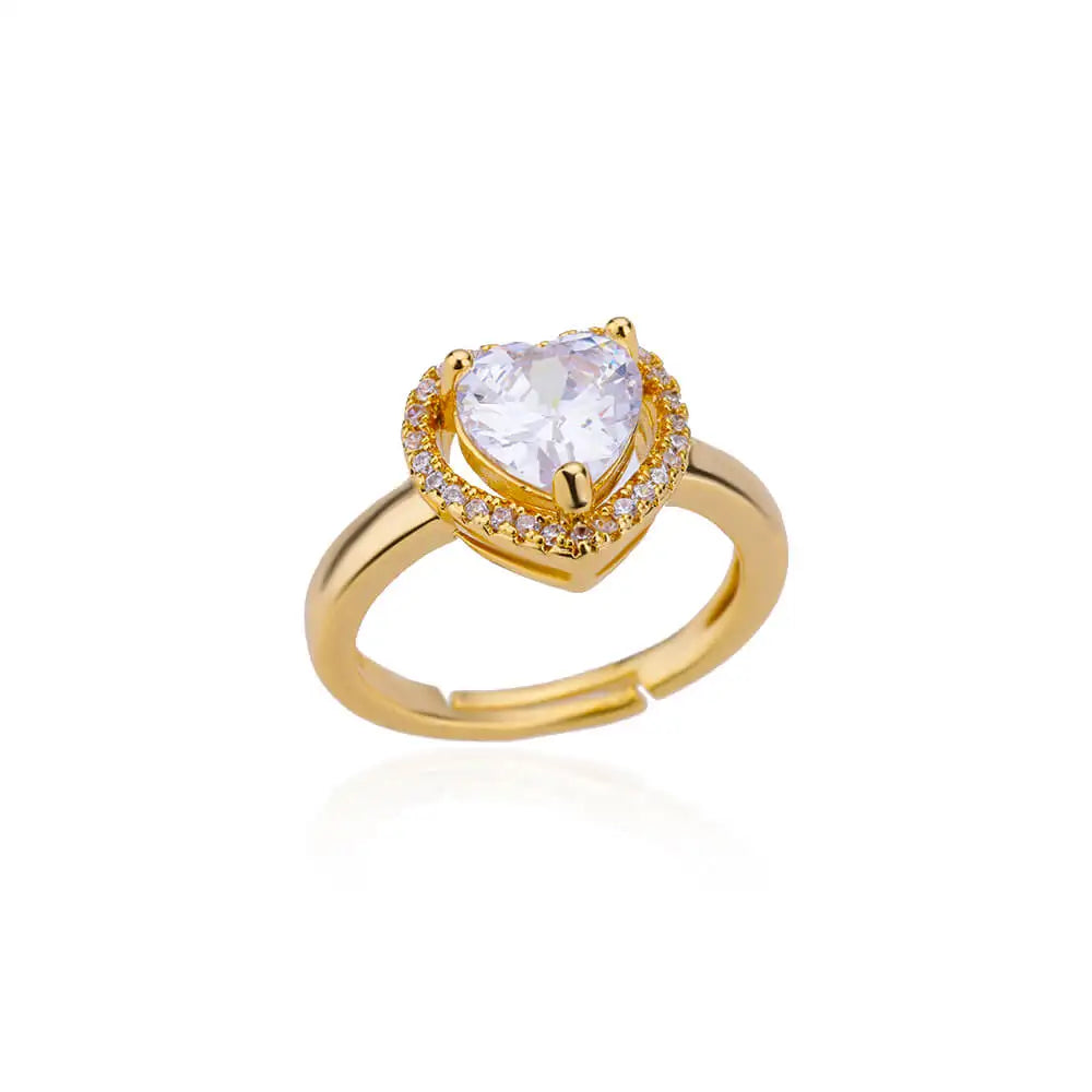 Pink-Gold Tone Rings for Women - Waterproof Stainless Steel Aesthetic Wedding Costume Jewelry