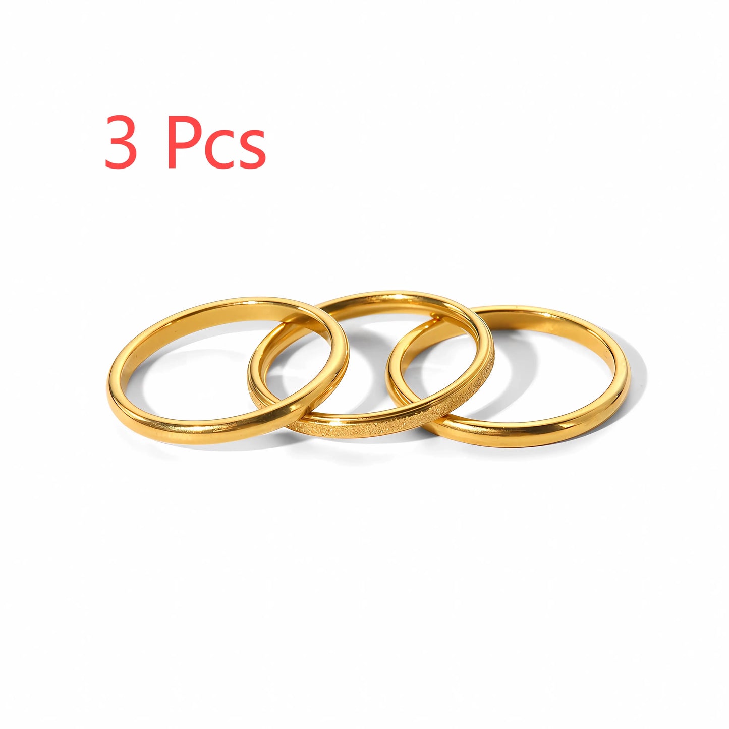 Tarnish-Free Dainty Gold Rings for Women-18k Gold Plated Stainless Steel Knuckle Rings, Waterproof Minimalist Stackable Jewelry