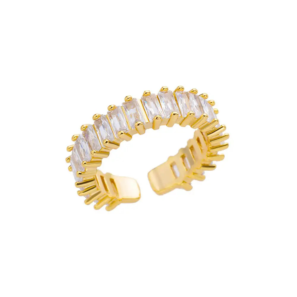 Pink-Gold Tone Rings for Women - Waterproof Stainless Steel Aesthetic Wedding Costume Jewelry