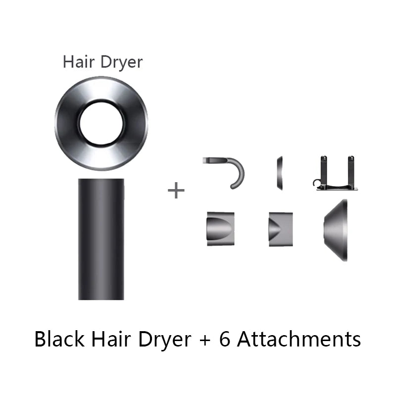 5-in-1 Professional Diffuser Hair Dryer - 100V Powerful Ceramic Blow Dryer with Nozzles for Curly, Wavy & Straight Hair Styling