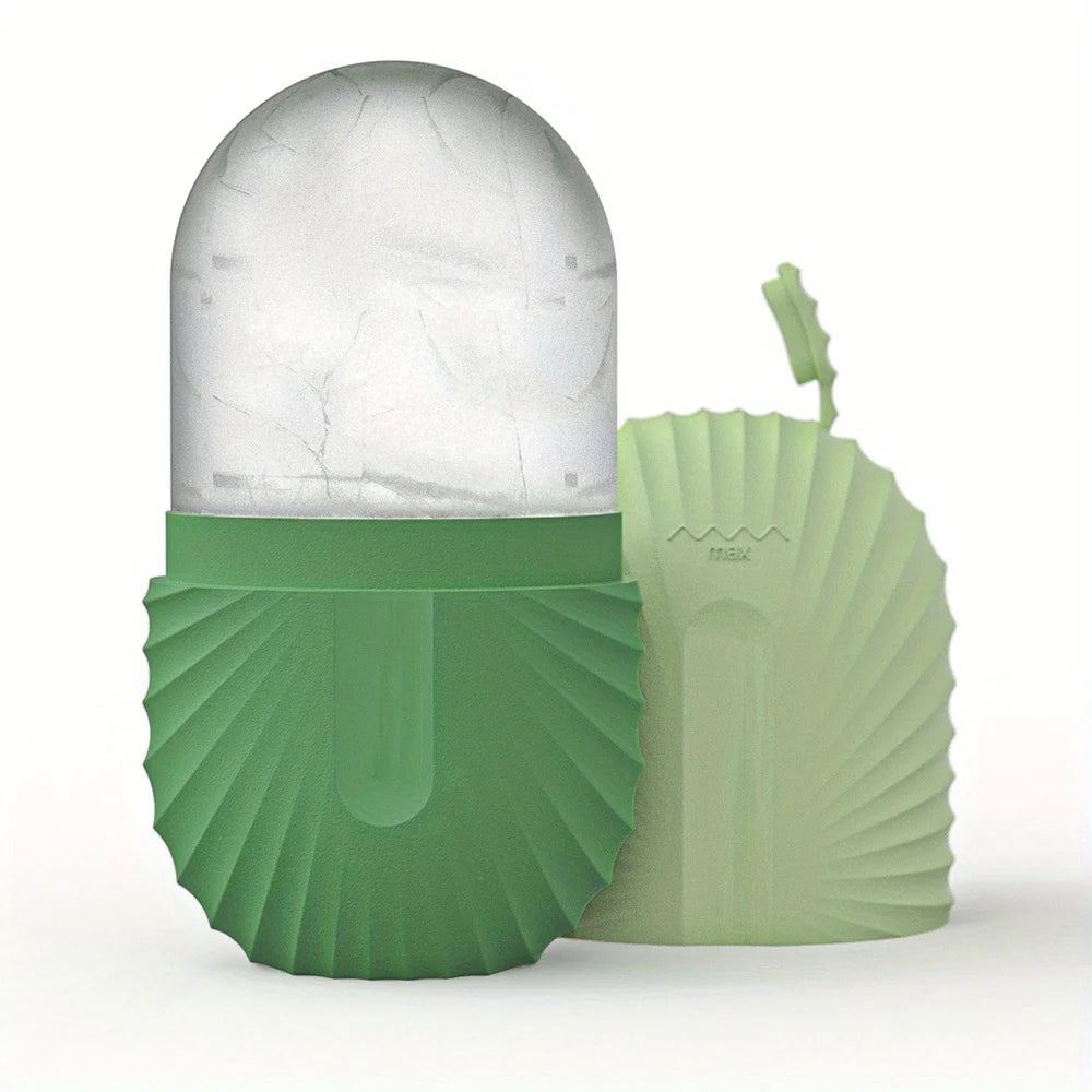 Ice Face Roller Skincare Set - Stainless Steel Facial Roller, Gua Sha Tool & Ice Mold Cube for Puffiness, Lifting, and Glow