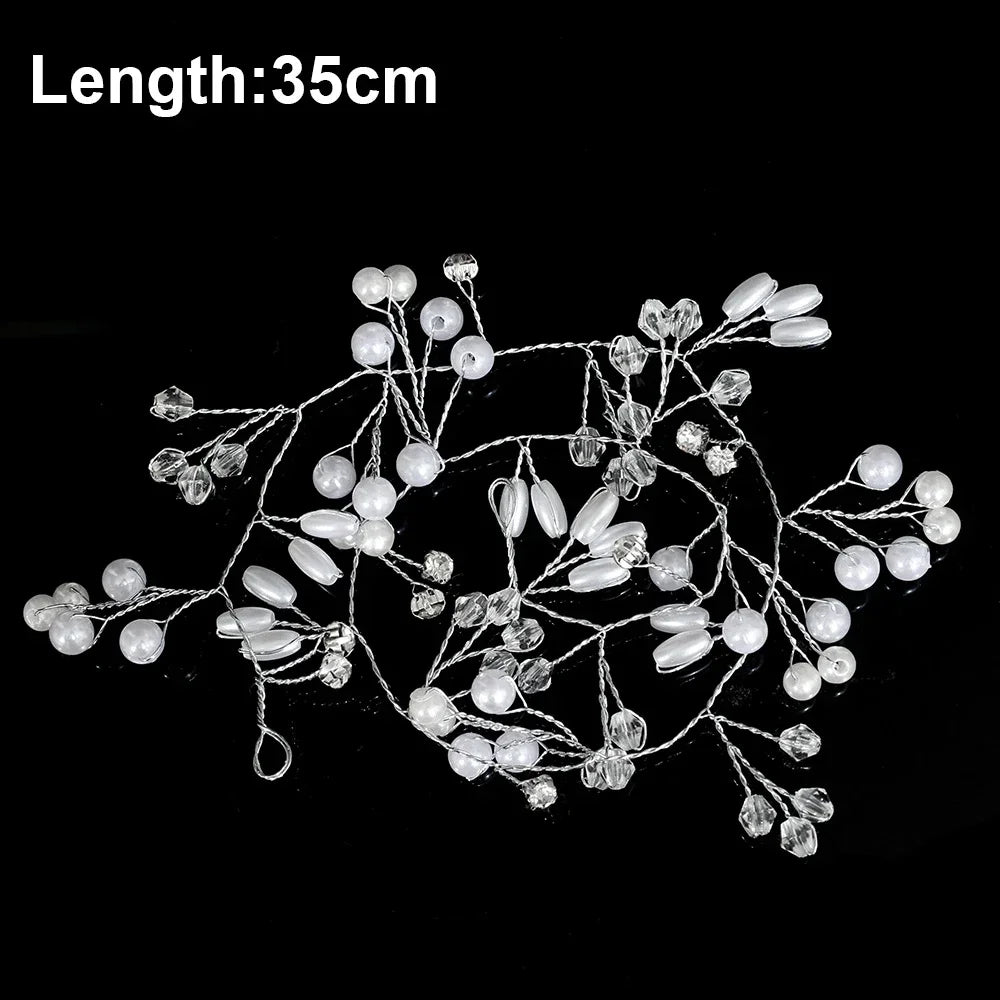 20 pcs Elegant Pearl & Crystal Bridal Hairpins – U-Shaped Metal Hair Forks & Hair Combs for Wedding Hairstyles & Accessories