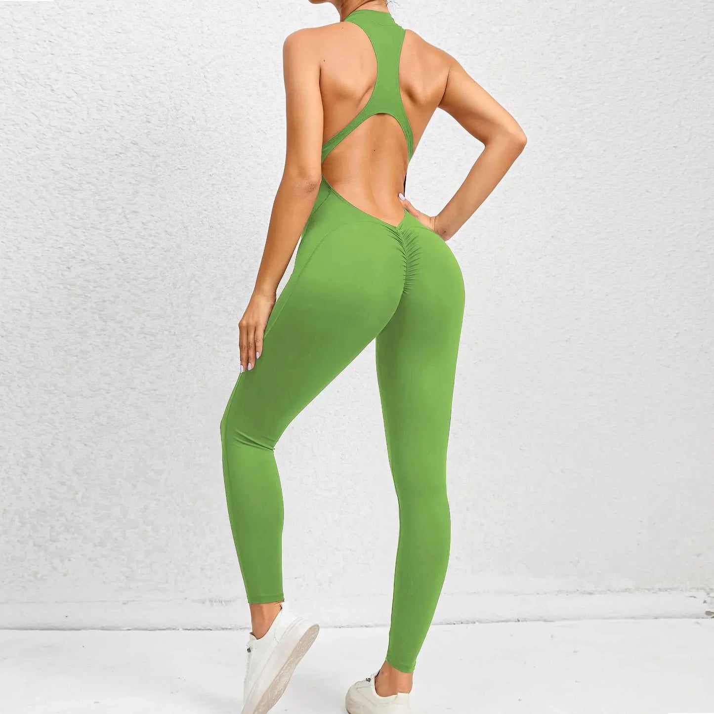 Women's Hollow out Sports Jumpsuit Yoga Pants High Waist Slim Fit Street Sle Long Pants Casual Wear