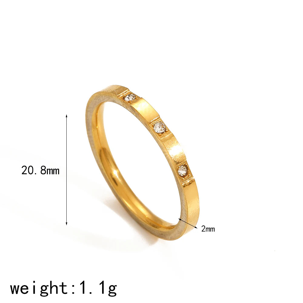 Tarnish-Free Dainty Gold Rings for Women-18k Gold Plated Stainless Steel Knuckle Rings, Waterproof Minimalist Stackable Jewelry