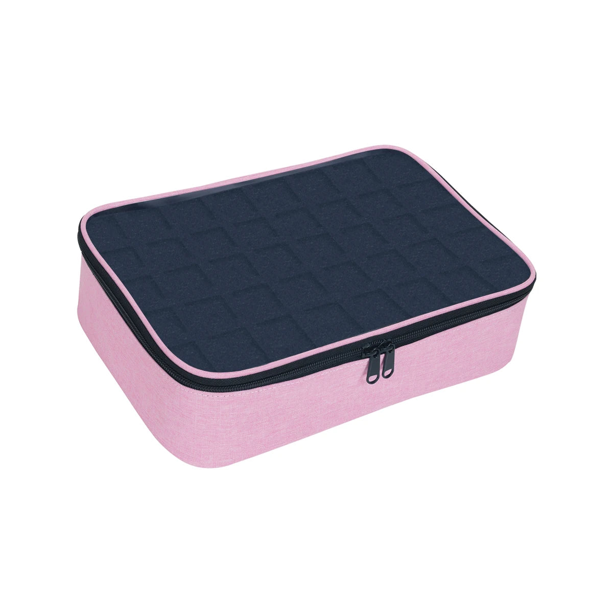 40 Bottle Nail Polish Storage Bag- Portable Multi-Color Handheld Cosmetic Case, Holds Up to 40 (15ml) Bottles, Nail Drill Organizer.