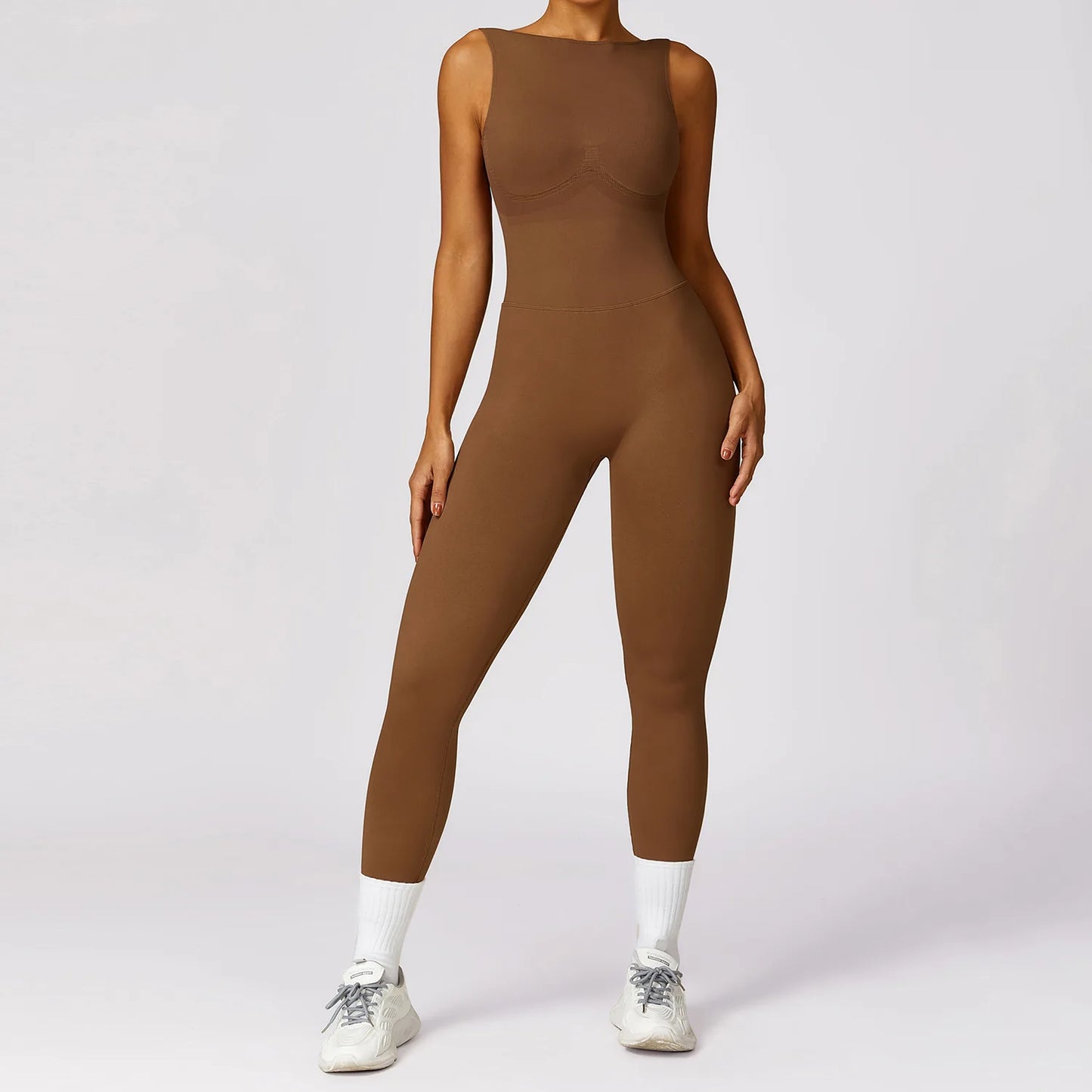 One-piece Sporty Jumpsuit Backless Leggings Women Exercise Clothes