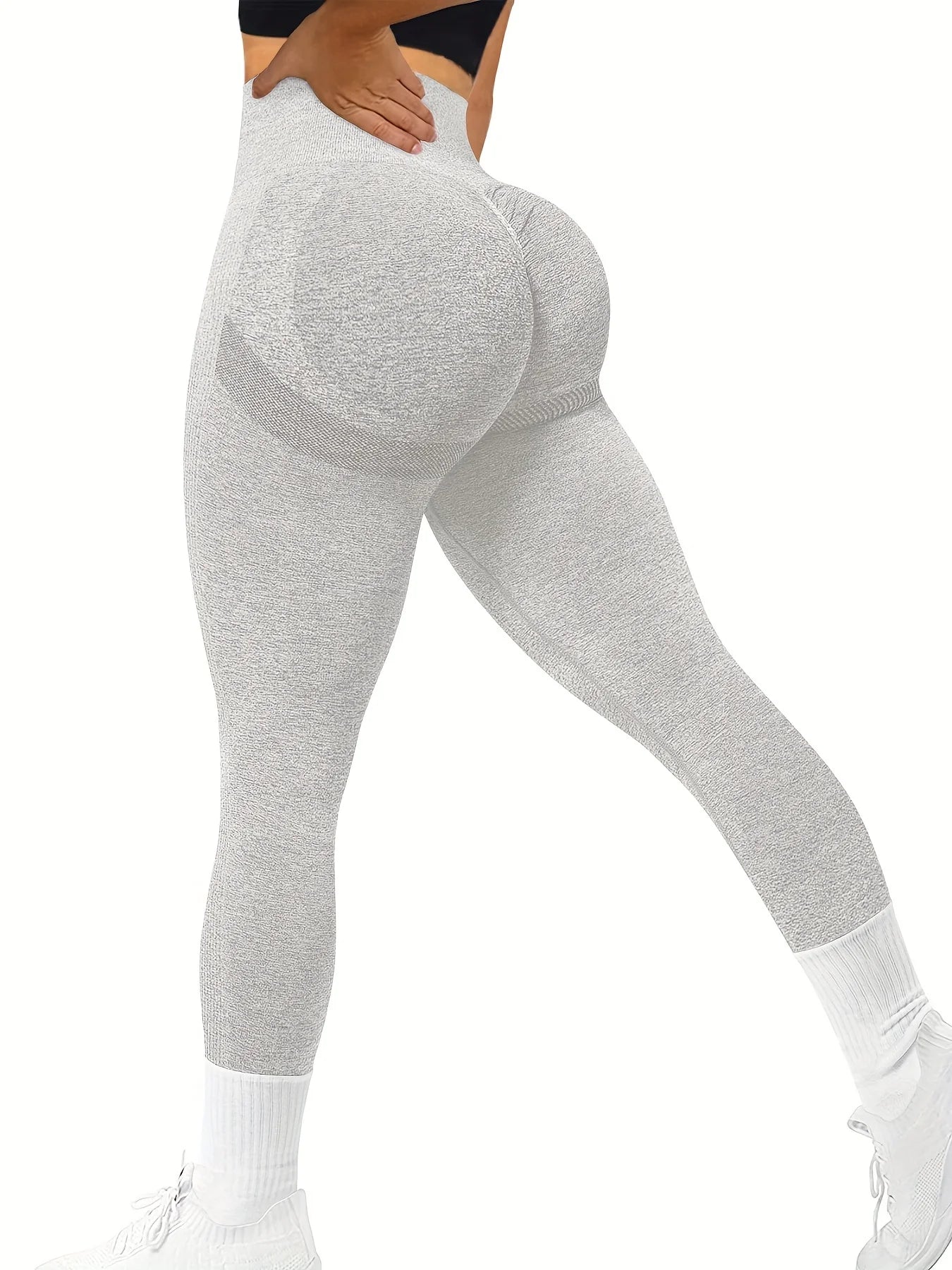 High-Waist Seamless Butt-Lifting Yoga Leggings for Women - Compression Contour Tights