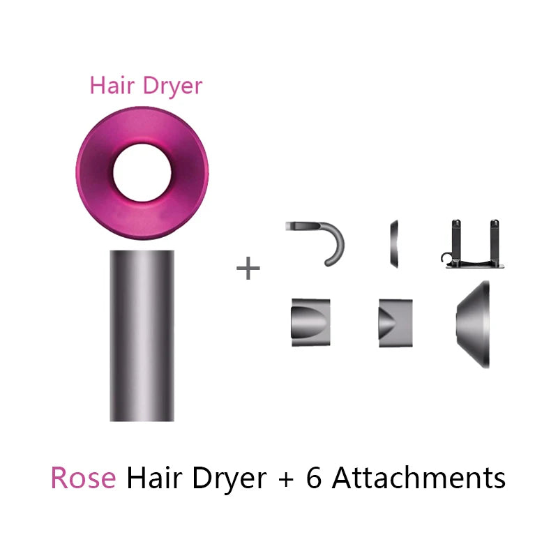 5-in-1 Professional Diffuser Hair Dryer - 100V Powerful Ceramic Blow Dryer with Nozzles for Curly, Wavy & Straight Hair Styling