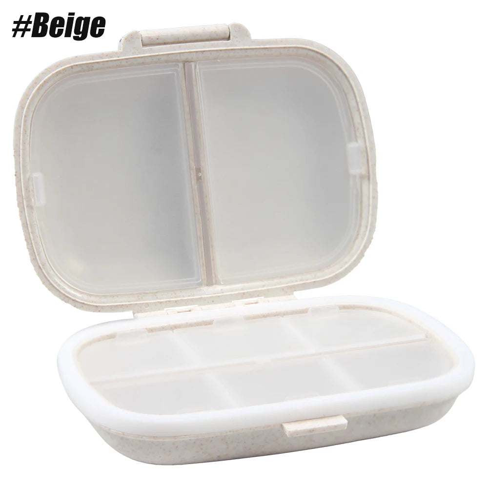 8-Compartment Travel Pill Organizer - Moisture-Proof Daily Pill Case for Purse, Vitamins, Medicine & Supplements