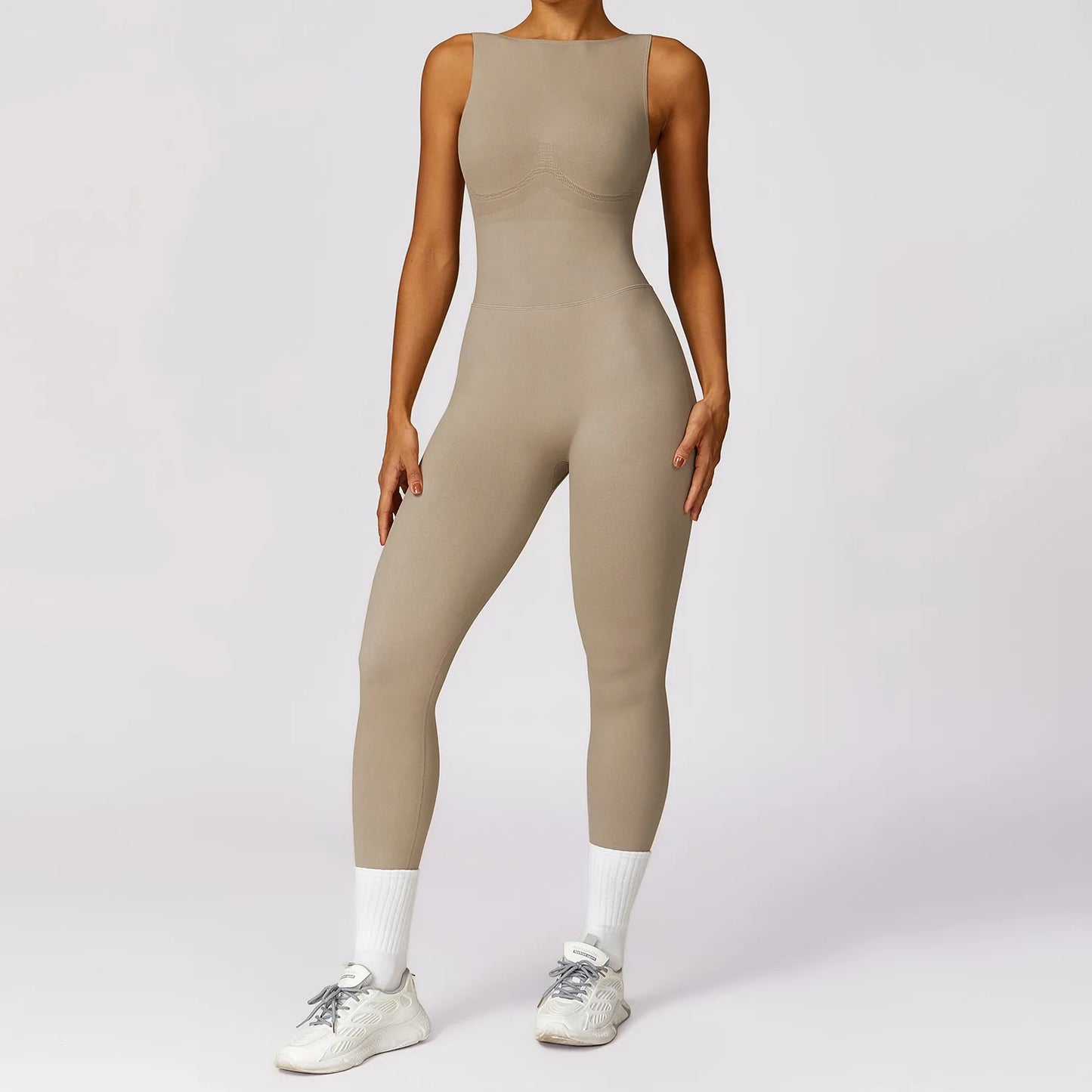 One-piece Sporty Jumpsuit Backless Leggings Women Exercise Clothes