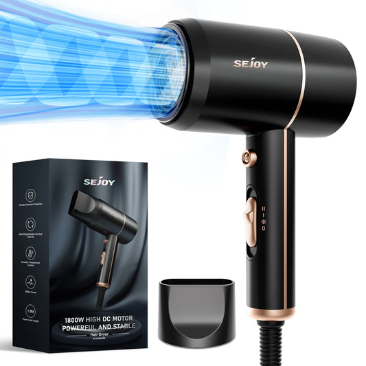 1800W Ionic Hair Dryer - 110V Electric Blow Dryer with Constant Anion Technology for Frizz-Free, Fast Drying & Personal Hair Care Styling