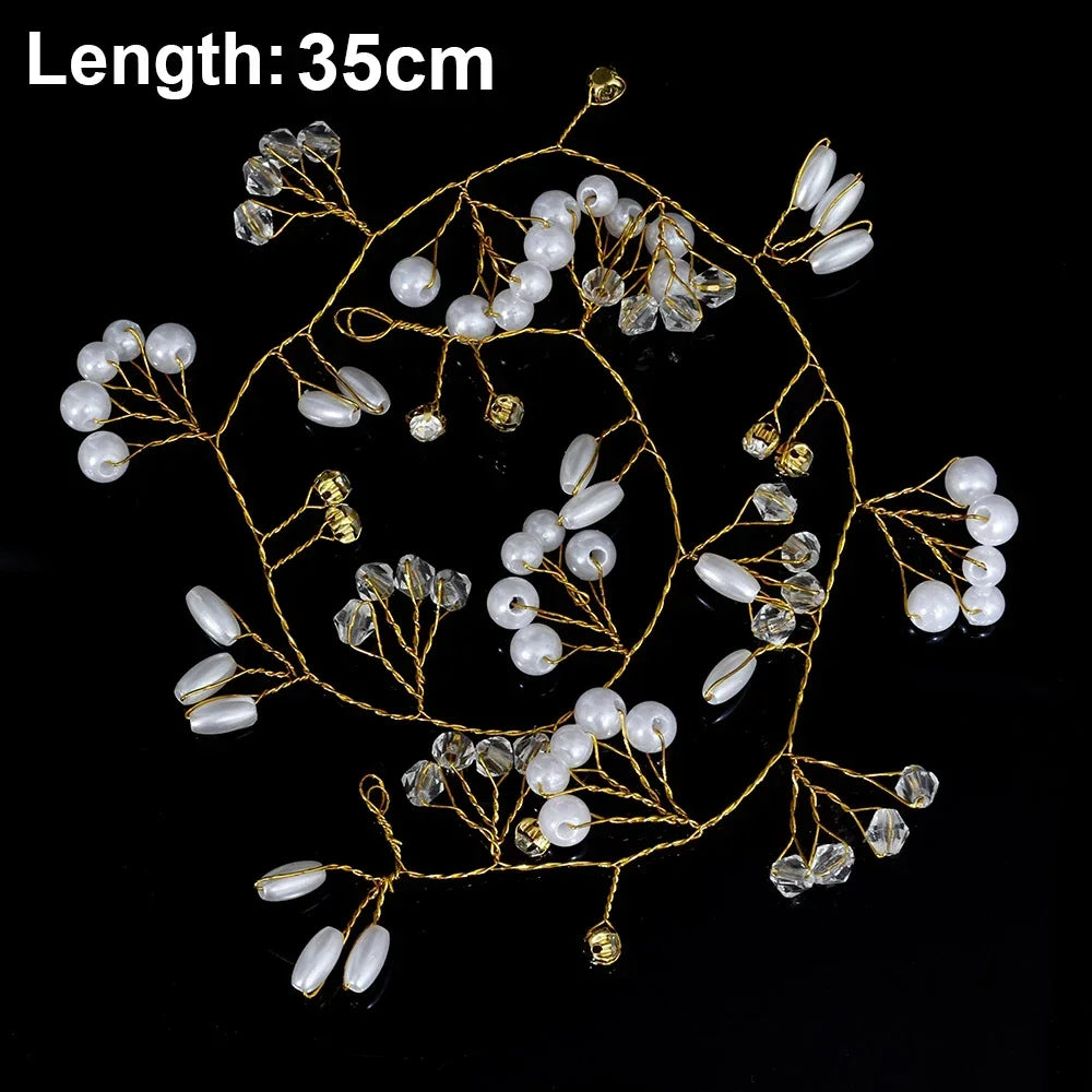 20 pcs Elegant Pearl & Crystal Bridal Hairpins – U-Shaped Metal Hair Forks & Hair Combs for Wedding Hairstyles & Accessories