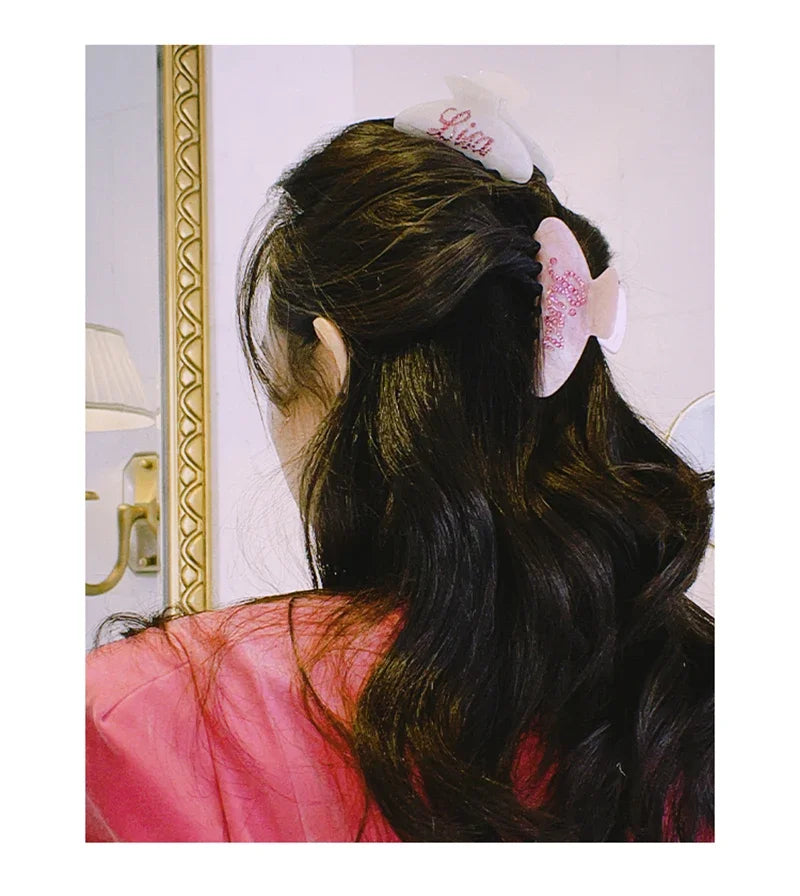 Handmade Personalized Word Hairpins – Custom Name, Letter & Number Hair Clips, Barrettes & Claw Clips for Women