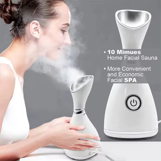 Mini Nano Ionic Facial Steamer - Hydrating Mist Sprayer for Glowing Skin On the Go