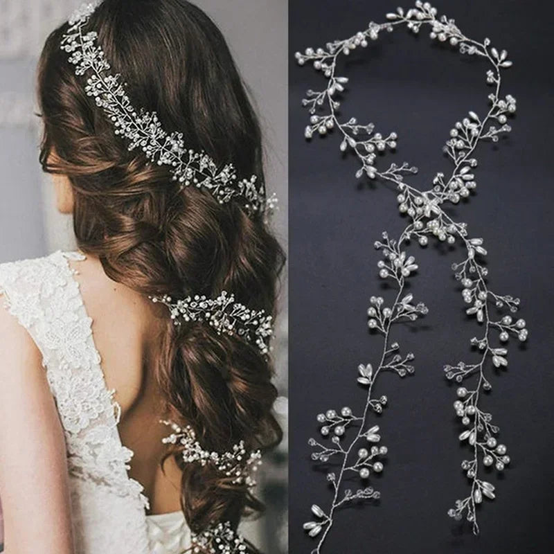 20 pcs Elegant Pearl & Crystal Bridal Hairpins – U-Shaped Metal Hair Forks & Hair Combs for Wedding Hairstyles & Accessories