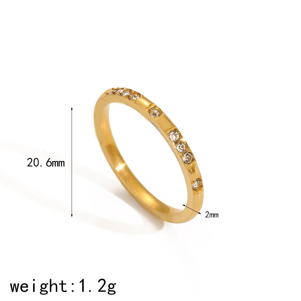 Tarnish-Free Dainty Gold Rings for Women-18k Gold Plated Stainless Steel Knuckle Rings, Waterproof Minimalist Stackable Jewelry