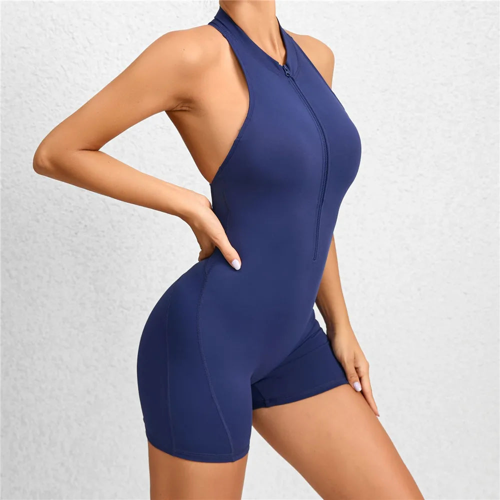 One Piece Yoga Jumpsuit with Leggings for Stylish Gym and Workout Performance