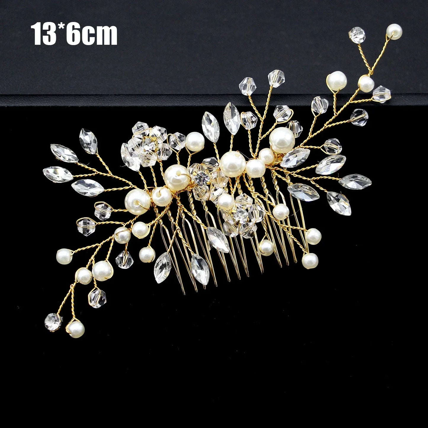 20 pcs Elegant Pearl & Crystal Bridal Hairpins – U-Shaped Metal Hair Forks & Hair Combs for Wedding Hairstyles & Accessories