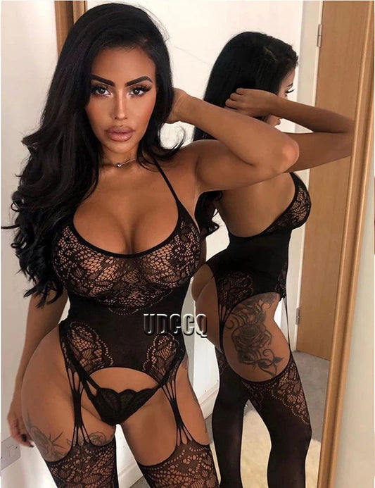 Sexy Fishnet Bodystocking - Plus Size Women's Lingerie Nightwear