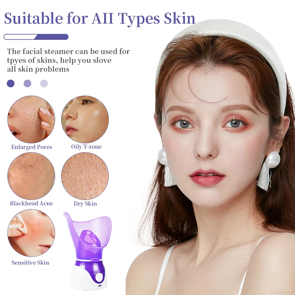 50ML Hot Facial Steamer - Deep Pore Cleanser & Skin Hydration Humidifier