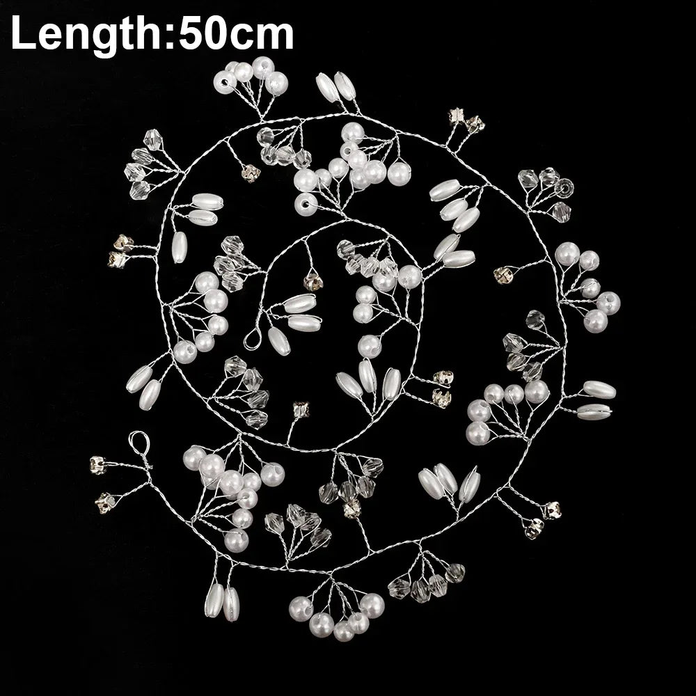 20 pcs Elegant Pearl & Crystal Bridal Hairpins – U-Shaped Metal Hair Forks & Hair Combs for Wedding Hairstyles & Accessories