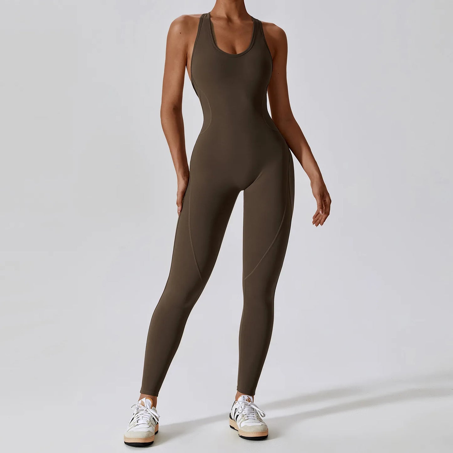 Gym Jumpsuit Backless Buttery-Soft One-Piece