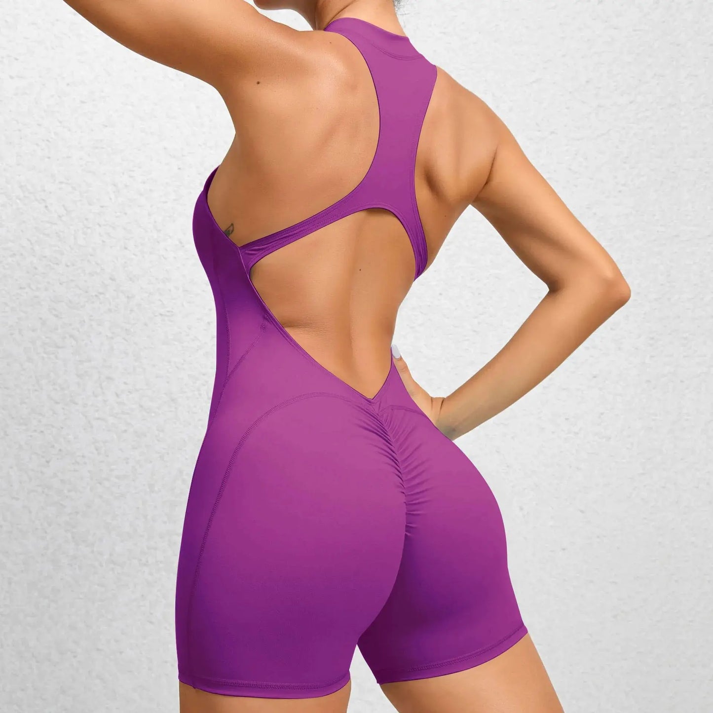 Women's Hollow out Sports Jumpsuit Yoga Pants High Waist Slim Fit Street Sle Long Pants Casual Wear