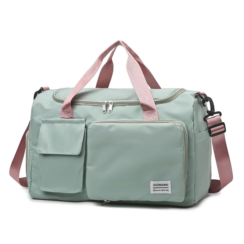Large Capacity Weekender Travel Bag - Carry-On Duffle with Shoe Compartment for Women, Overnight & Gym Use