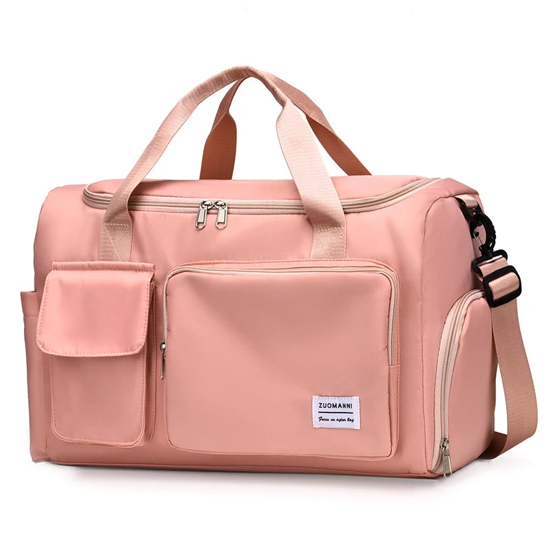 Large Capacity Weekender Travel Bag - Carry-On Duffle with Shoe Compartment for Women, Overnight & Gym Use