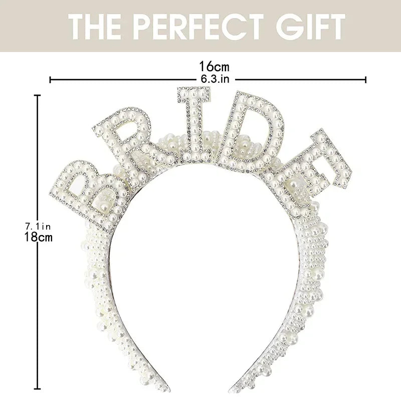 Bride to be Pearl Crown Headband