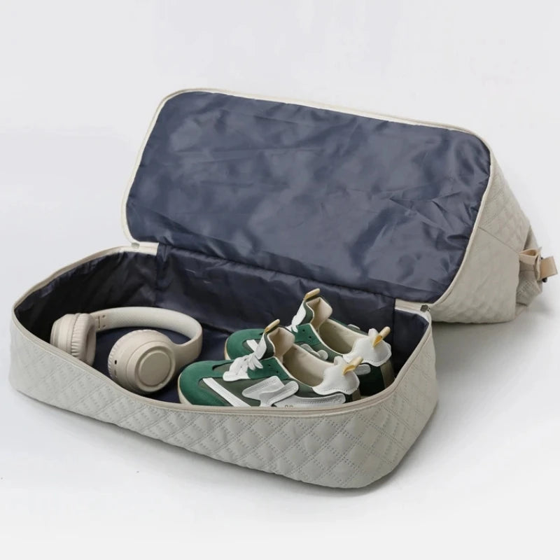 Carry-On Travel Duffle Bag for Women - Large Capacity Weekender Overnight Bag with Shoe Compartment, Sports & Fitness Tote Handbag