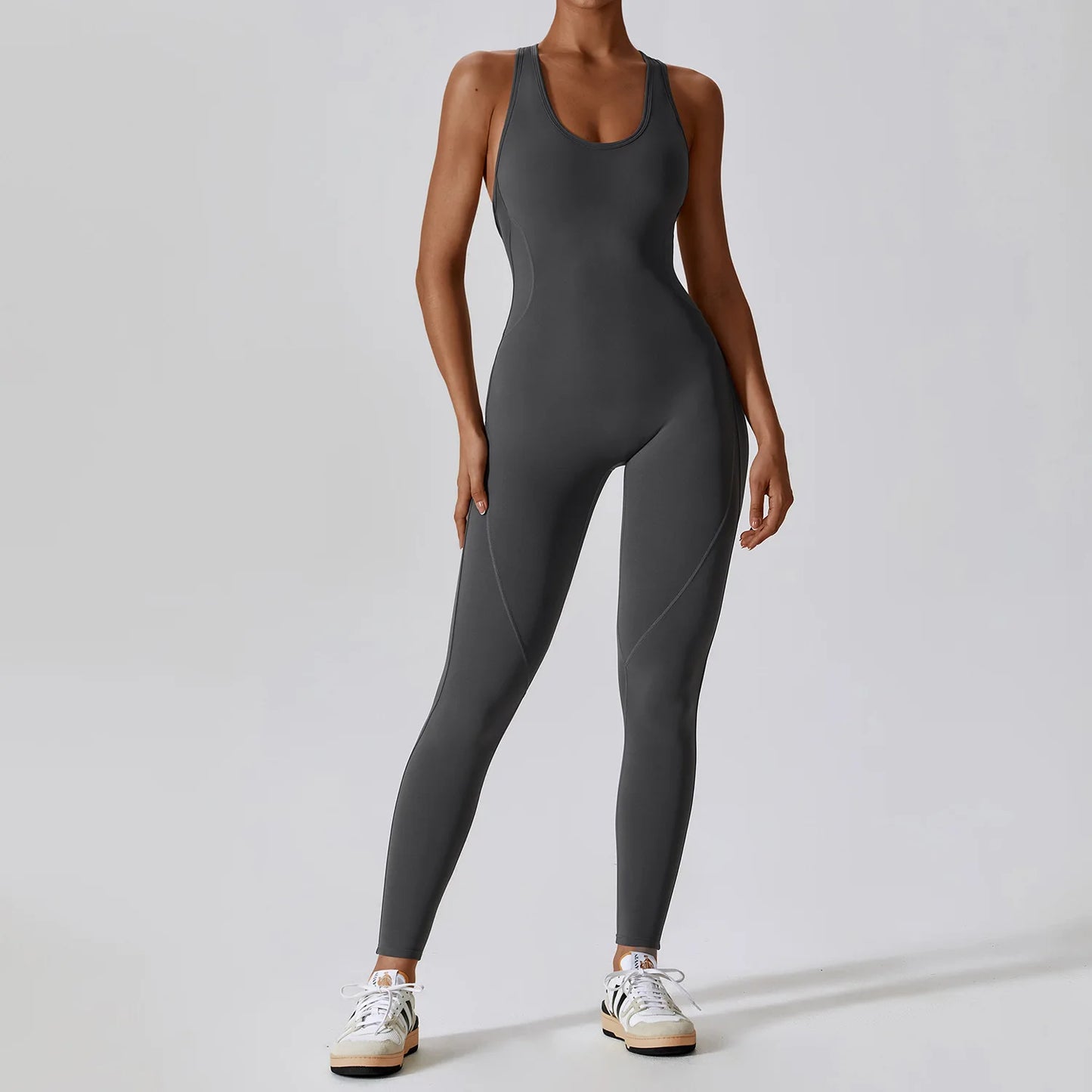 Gym Jumpsuit Backless Buttery-Soft One-Piece