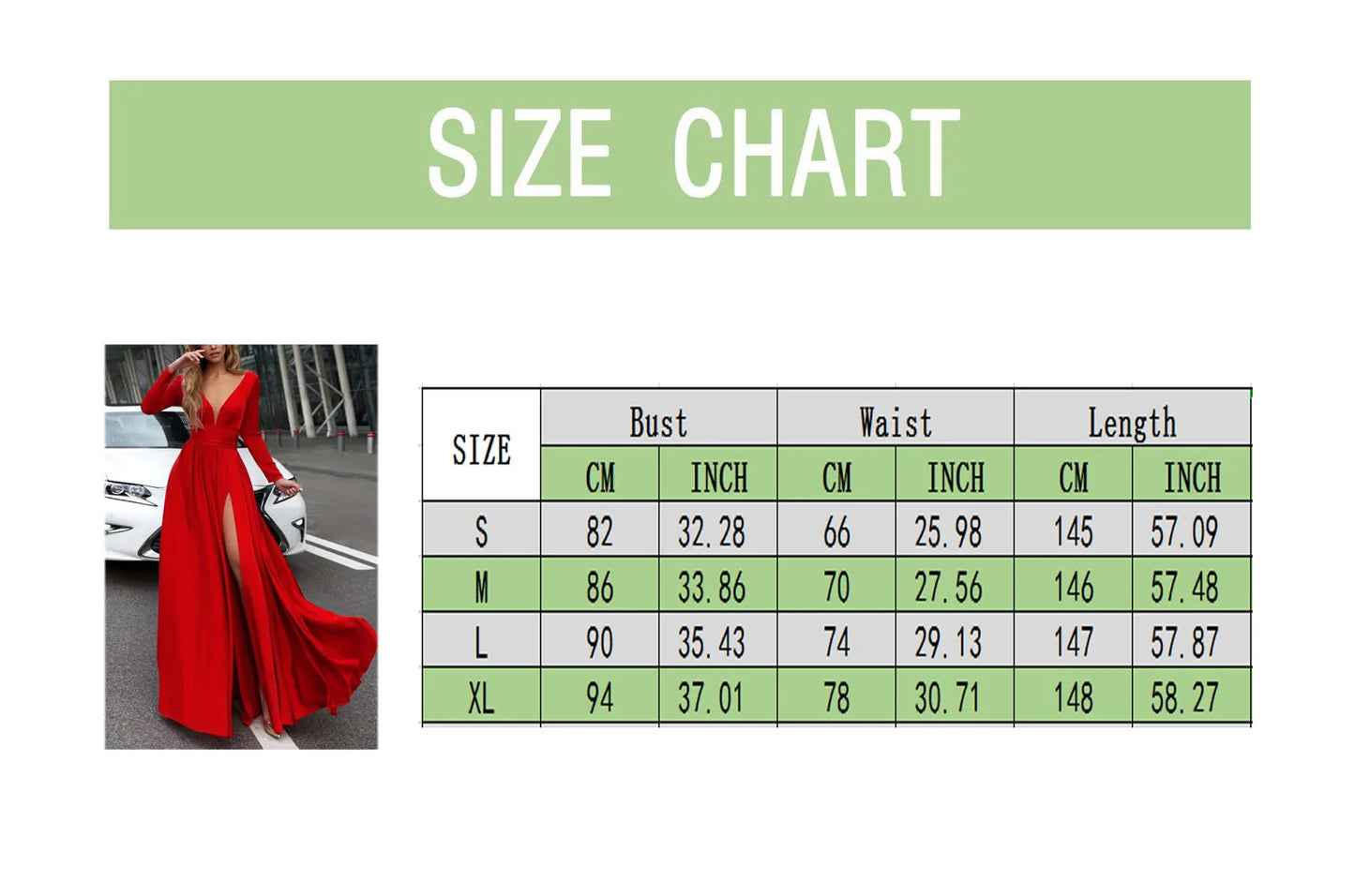 Women's Red Wrap Maxi Dress - Deep V Neck, Split A Line, Evening Party Gown
