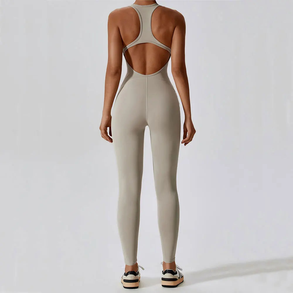 Women's Yoga Jumpsuit - Fitness Activewear Bodysuit for Gym, Pilates & Workout