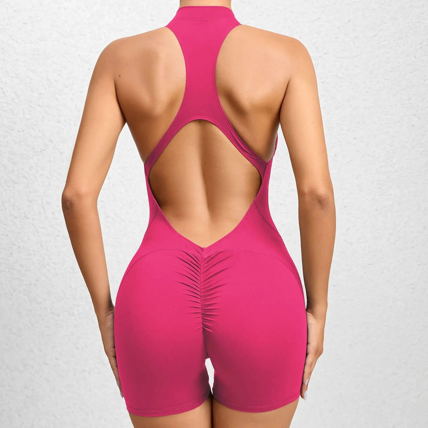 Women's Hollow out Sports Jumpsuit Yoga Pants High Waist Slim Fit Street Sle Long Pants Casual Wear