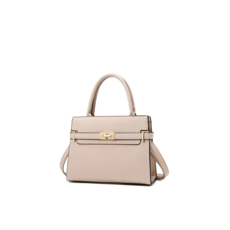 Women's soft leather square bucket bag