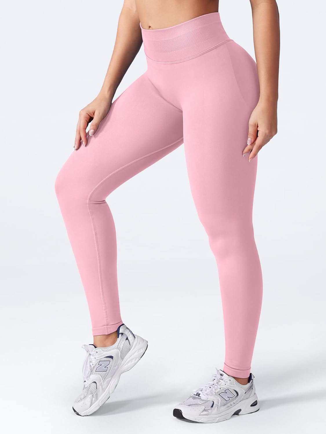 Women's Seamless Scrunch Leggings: Medium Waist, Tummy Control, and Butt Lifting Design for Ultimate Workout Performance!